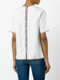 collarless button blouse 