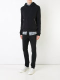 raw edge hoodie