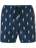 lightning bolt print swim shorts