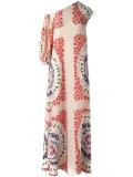 floral print asymmetric dress