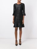 metallic detail knit dress