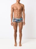 abstract print swim trunks
