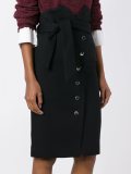 belted button skirt 