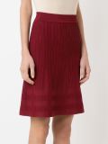 high-waisted knit skirt