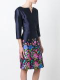 boat neck floral dress