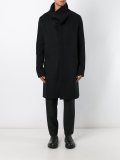 draped funnel neck coat