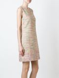 sleeveless tweed dress