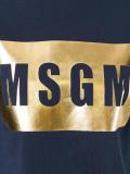 metallic logo print sweatshirt