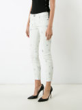 star print skinny trousers