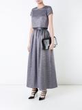 woven effect full skirt