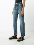 high-rise cropped jeans