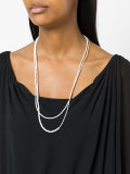 double row beaded necklace