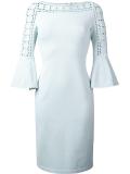 cut-off detailing fitted dress
