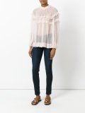 ruffled sheer blouse