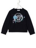Medusa floral embroidered sweatshirt