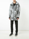 splatter print windproof jacket
