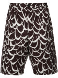 abstract print shorts