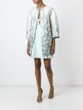 floral jacquard coat