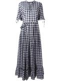 checked maxi dress