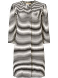 striped round-neck coat