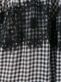checked lace blouse  