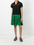 pleated front lace dress