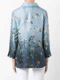 floral print concealed button shirt