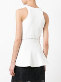 lace-up peplum top
