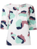 abstract print blouse