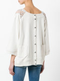 lace neck blouse