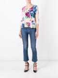 floral print twinset cardigan and vest