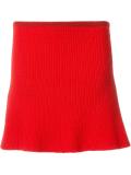 ribbed A-line knitted skirt