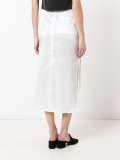 pleated front skirt