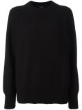 ribbed round neck jumper