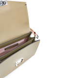 stripe pattern shoulder bag