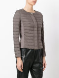 collarless padded jacket