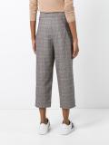 plaid cropped trousers