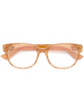 transparent glitter rectangular glasses
