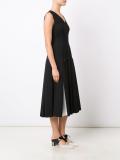 pleated midi dress