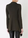 crepe knit drape front jacket