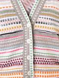 V-neck striped cardigan