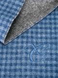 checked fringed scarf