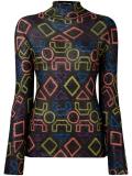 patterned high neck jumper 