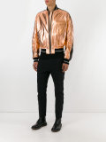 metallic bomber jacket