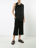 asymmetric draped blouse