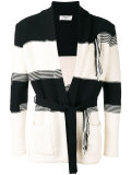 tie-front chunky cardigan