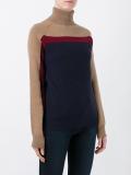 striped panel knit jumper