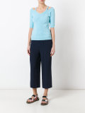 straight cropped trousers