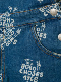 logo print denim dungarees 