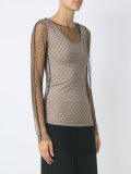 sheer panel blouse